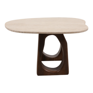 Tavolino da Caffè Ovale con Base in Legno Intagliato, Arredamento Moderno per Soggiorno, Tavolo d'Appoggio - Product Image 3