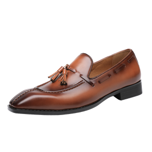 Chaussures décontractées en cuir pour hommes, mocassins Penny britanniques à bout pointu, tendance, chaussures plates habillées pour hommes - Product Image 4