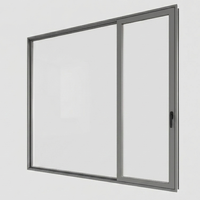 Fenêtres coulissantes horizontales de luxe au design moderne, certifiées NFRC américaines, avec double vitrage en verre trempé et profilés en alliage d'aluminium