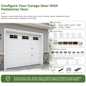 <span class=keywords><strong>Porte</strong></span> <span class=keywords><strong>de</strong></span> <span class=keywords><strong>garage</strong></span> isolée en acier avec <span class=keywords><strong>porte</strong></span> piétonne, <span class=keywords><strong>porte</strong></span> <span class=keywords><strong>sectionnelle</strong></span> personnalisée <span class=keywords><strong>pour</strong></span> villa résidentielle et fourniture <span class=keywords><strong>de</strong></span> projets - Product Image 4