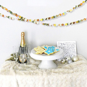 Бумажные баннеры Party Maker 2 м, золотые/серебряные, круглые, с пайетками, пластиковые, для декора на Рождество и Новый год, с блестками - Product Image 3