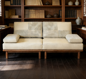 Sofá <span class=keywords><strong>Cama</strong></span> Convertible de Estilo Nórdico con Estructura de Madera Maciza |   Sofá Modular de Tela <span class=keywords><strong>Patchwork</strong></span> para Sala de Estar - Product Image 5