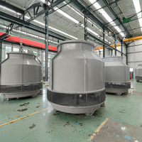 Tour de refroidissement circulaire à contre-courant en fibre de verre industrielle FRP 10 tonnes 15 tonnes 20 tonnes 50 tonnes 80 tonnes Moteur de type ouvert Tour de refroidissement en FRP