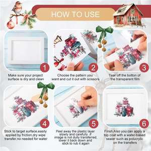 Transferts d'hiver personnalisés pour meubles, transferts à frotter pour l'hiver, autocollants, bonhomme de neige, gnome, décalcomanies pour l'artisanat DIY, maison (vacances mignonnes) - Product Image 4