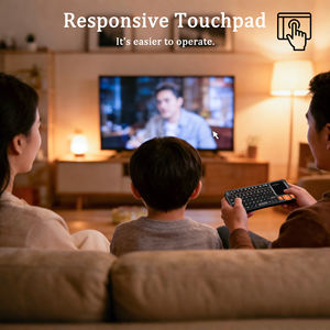 Mini clavier sans fil avec pavé tactile et touches rétroéclairées, clavier QWERTY portable BT pour Android <span class=keywords><strong>TV</strong></span> Box, Xbox, ordinateur portable, smartphone, PC - Product Image 6