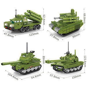 Sembo DIY montaje educativo <span class=keywords><strong>Kit</strong></span> de ladrillos de plástico 952 Uds guerra militar supervivencia tanque bloques de construcción juguetes modelo conjunto de juguete - Product Image 5