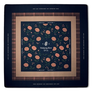Tapete de Mesa de Mahjong de Microfibra con Diseño Floral, Antideslizante, Silencioso, Ecológico, Resistente al Agua, Plegable, 800x800mm, para Fiestas en Interiores - Product Image 1