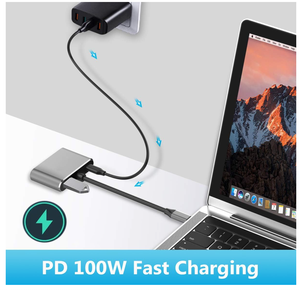 4 в 1 <span class=keywords><strong>USB</strong></span> <span class=keywords><strong>C</strong></span> концентратор док-станция с 100 Вт PD Type <span class=keywords><strong>C</strong></span> 4K HDTV <span class=keywords><strong>VGA</strong></span> <span class=keywords><strong>USB</strong></span> 3,0 PD адаптер для ноутбука ТВ проектор компьютер - Product Image 4