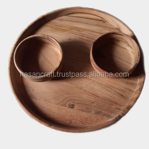 Assiettes de service en bois de manguier jetables écologiques de haute qualité pour restaurant à domicile; Vente en gros pour l'industrie alimentaire d'acheteur commercial - Product Image 1