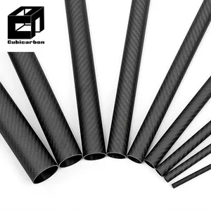 Wholesale Price Custom 30mm Diameter 3K Twill/Plain Weave Finish Hollow Carbon Fiber Rod Tube