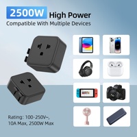 Adaptateur de voyage universel Worldplug ultra-fin et compact, adaptateur de prise multi-national, adaptateur de voyage international