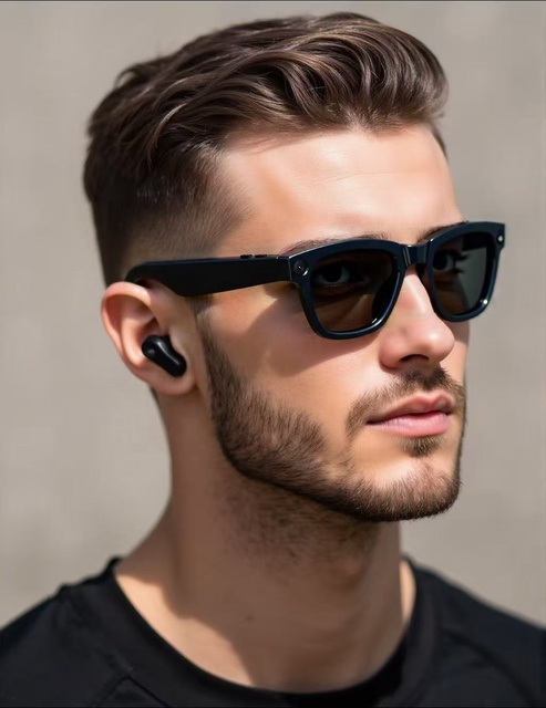 New Design Smart AI Glasses with OLED Display Camera Waterproof WiFi App Control Video/Photo Recording & Translation