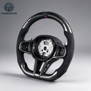Volante Deportivo de Fibra de Carbono y Cuero para G20/G30/G21/G80/G16/G32/G82/G87/G90/G01/G60/G22, 3 Brazos, Personalizable - Product Image 3