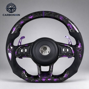Volante Personalizado para Volkswagen MK7 R Golf GTI para Passat, Fibra de Carbono y Cuero, 3 Radios, Agarre de 40 mm - Product Image 1