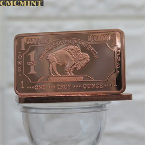 热门新产品1盎司999细铜水牛棒背面水牛红铜金属工艺品 - Product Image 4