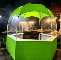 Tente kiosque dôme Tuoye avec table pour stand de marché fermier, présentoir portable pop-up pour vendeurs extérieurs, stand de festival