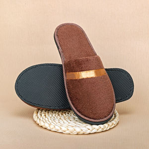 شباشب فندقية فاخرة للسبا من الصوف المرجاني مع حزام حريري للجنسين ذات نعل غير زلق للاستخدام الداخلي للضيوف - Product Image 6