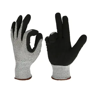 EN388 HPPE Cut-Resistant Gloves Anti-Cut Level 5 safety Protection Working Gloves Wood Carving metal fabrication glass industry
