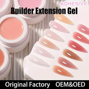 Gel de construction UV/LED 15 ml en gros, gel dur transparent nude pour extension rapide et réparation des ongles, fournitures pour ongles OEM&ODM - Product Image 1
