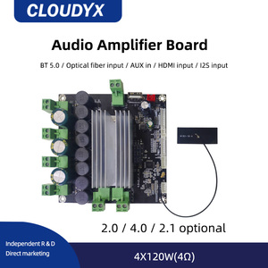 <span class=keywords><strong>Placa</strong></span> Amplificadora <span class=keywords><strong>de</strong></span> Audio <span class=keywords><strong>de</strong></span> Alta Potencia 4*120W, Módulo BT 2.0/2.1/4.0 con Múltiples Puertos <span class=keywords><strong>de</strong></span> Entrada <span class=keywords><strong>para</strong></span> Altavoces <span class=keywords><strong>de</strong></span> Cine en Casa - Product Image 1