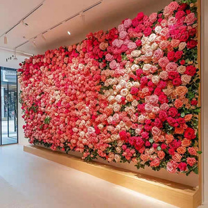 Parete di Fiori Artificiali Personalizzata, Arco Nuziale, Decorazione Floreale per Eventi e <span class=keywords><strong>Sfondi</strong></span> Fotografici - Product Image 1