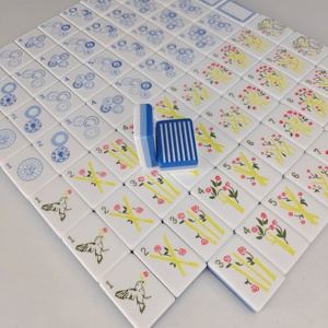 Fichas de Mahjong Americanas Plegables Portátiles de Lujo Personalizadas de 3 Capas con Diseño Acrílico Grabado Estilo Azul de Miss Darling - Product Image 4