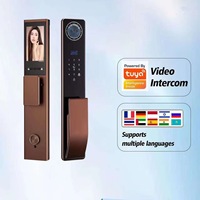 Interphone intelligent à reconnaissance faciale 3D avec serrure automatique et empreinte digitale, compatible portes en bois - Visiteur numérique Tuya Wi-Fi