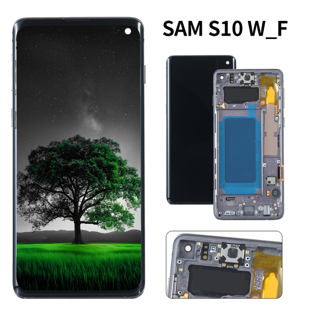 Mobile Phone Lcd for samsung S10 Screen Replacement with Frame Touch Displai Digitizer Assembly for samsung S10e Screen