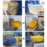 Machine de lavage rotative à pulvérisation pour paniers en plastique industriels ORME, machine de lavage pour bacs à poisson, lave-plateaux
