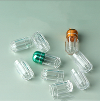 Flacons à pilules vides en aluminium, emballages de capsules en plastique, capsules personnalisées, mini-flacons hexagonaux pour capsules individuelles