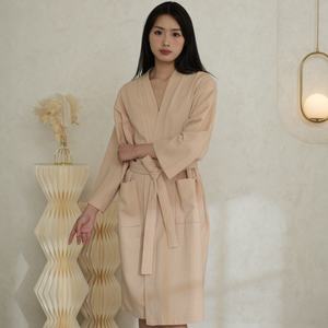 Accappatoio Unisex Hotel Spa Waffle 100% camicia da notte in <span class=keywords><strong>cotone</strong></span> accappatoio S-XXXL camicia da notte - Product Image 4