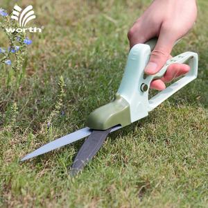 2 цвета PP TPR с мягким захватом газон портативный ножничный Поворотный Ручной садовый травяной ножницы - Product Image 2