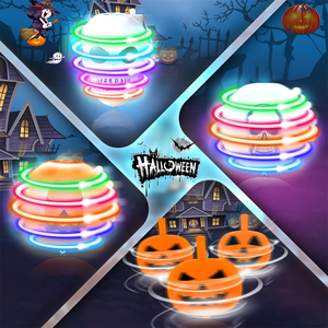 Favores de fiesta niños juguete clásico plástico Led intermitente Musical eléctrico Spinning Top Light Up Gyro Halloween giroscopio - Product Image 3