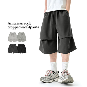 Shorts courts style américain pour le printemps et l'été 2026, pantalons décontractés tendance à jambe large et shorts amples - Product Image 1
