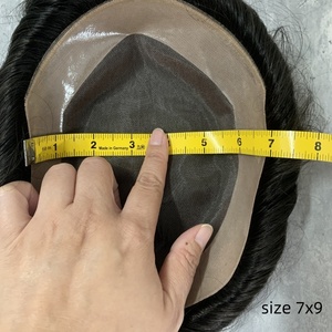 วิกผมจริงสำหรับผู้ชายวิก H303<span class=keywords><strong>บาง</strong></span>มากทำจากโพลีฐานหนัง PU ขนาด7x9 - Product Image 5