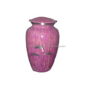 Adhesivo verde de estilo europeo de alta calidad, contenedor conmemorativo impreso, urna de latón de Metal, cremación para adultos, olla de aluminio única - Product Image 3