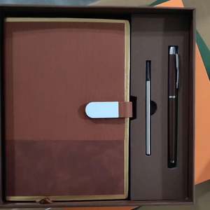 Customized Logo Luxury Business Gift <b>Set</b> Soft-Touch PU Leather Journal <b>Notebook</b> 25.5*17.5*4.5cm High Quality Customizable Color - Product Image 6