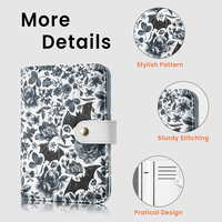 Porte-passeport de voyage fin et léger en PU avec fermeture à bouton et fenêtre transparente, design personnalisé pour un transport facile des essentiels de voyage