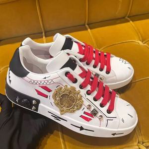 Men's Women's Black <b>White</b> Luxurious Designer Casual Breathable Mesh Sneakers Lace-Up High-<b>Heeled</b> School-Style Couple's Brand - Product Image 3