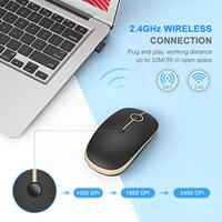 Boutons de mode et souris optique de bureau DPI sans fil silencieuse pour ordinateur portable de bureau