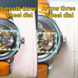 <span class=keywords><strong>Orologio</strong></span> Meccanico <span class=keywords><strong>Automatico</strong></span> da <span class=keywords><strong>Uomo</strong></span> Di Grande Successo con Ruota a Tre Corpi, Luminoso, Cassa Vuota, Meccanismo a Vista Unico - Product Image 6