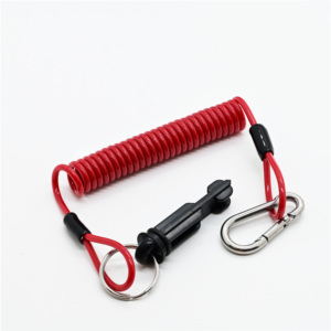 Cordon en spirale avec clip de sécurité en <span class=keywords><strong>fil</strong></span> d'acier, en acier inoxydable de qualité marine, attache extensible en spirale pour équipement de plongée - Product Image 3