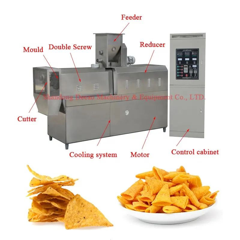Máquina de comida rápida, maíz frito, doritos, máquina para hacer patatas fritas