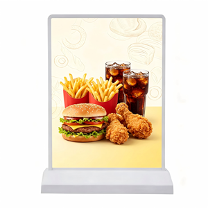 Custom Light Boxes <b>A4</b> Wireless Desktop Advertising Ultra Thin Double Side Acrylic Led Food Rechargeable Light Box - Product Image 1
