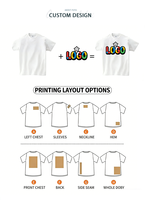 T-shirts en gros 100% coton 280 g/m², col rond, décontractés, unis, personnalisables avec logo imprimé, t-shirts homme.