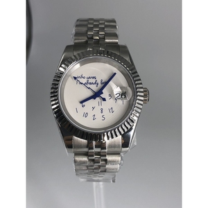 Montre de plongée automatique pour homme NH70 40 mm avec cadran incurvé creux, étanche 100 m, aiguille des minutes luminescente orange, montre-bracelet mécanique - Product Image 3