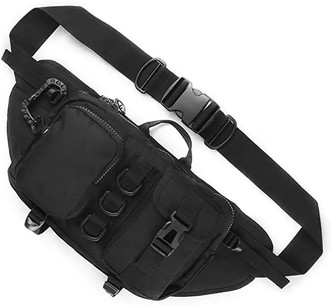 Ağır Techwear naylon inşa sert taktik askılı çanta Fanny bel paketi Crossbody omuz göğüs çantası