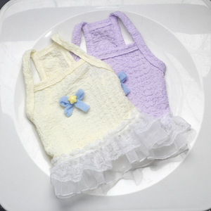 Ropa linda para perros para primavera y verano, vestidos adorables, tops con tirantes, conjuntos para Teddy y Bichon Frise, nuevo estilo 26, para mascotas - Product Image 1