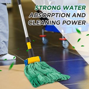 Commercial Heavy Duty Industrial Microfiber <strong>Mop</strong> With Long Handle <strong>Replacement</strong> <strong>Head</strong> String Wet <strong>Mops</strong> for Home Office <strong>Floor</strong> Cleaning - Product Image 6