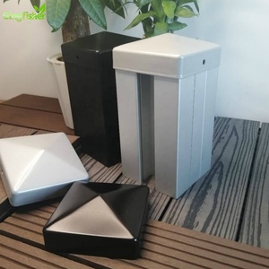 80*80 mét trang trí Nhôm hàng rào bài cap Đen/bạc màu kim loại khung áp lực điều trị gỗ thiên nhiên loại 6 feet không thấm nước - Product Image 4